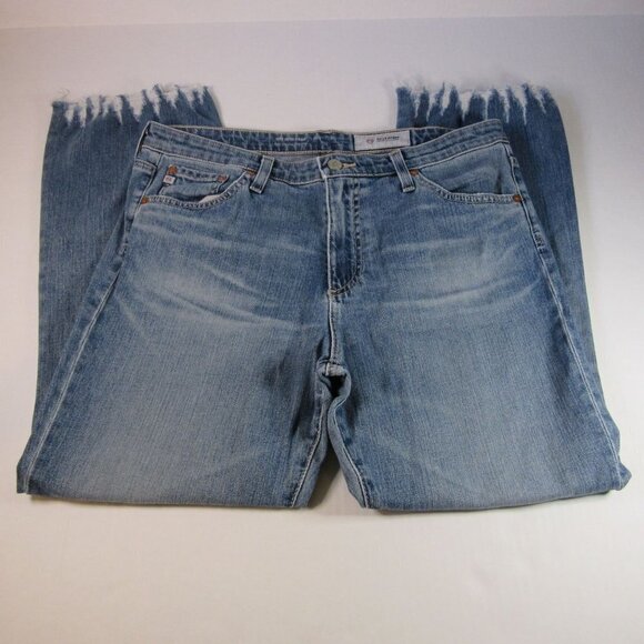 AG Adriano Goldschmied The Jodi Crop Jeans Raw Hem High Rise Size 31 - Picture 3 of 6